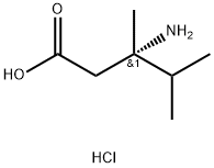 (S)-3-AMINO-3,4-DIMETHYLPENTANOIC ACID HYDROCHLORIDE Struktur