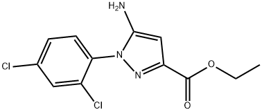 ethyl 5-amino-1-(2,4-dichlorophenyl)-1H-pyrazole-3-carboxylate Struktur