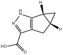 (4aR,5aR)-4,4a,5,5a-tetrahydro-1H-cyclopropa[4,5]cyclopenta[1,2-c]pyrazole-3-carboxylic acid Struktur