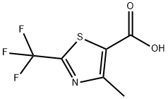 4-methyl-2-(trifluoromethyl)-1,3-thiazole-5-carboxylic acid Struktur