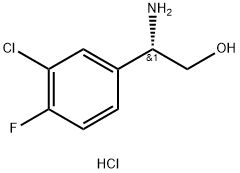 (2S)-2-AMINO-2-(3-CHLORO-4-FLUOROPHENYL)ETHAN-1-OL HCl Struktur