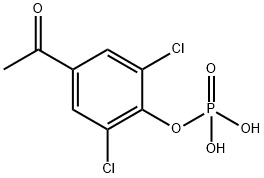 Ethanone, 1-[3,5-dichloro-4-(phosphonooxy)phenyl]- Struktur