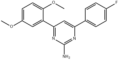 4-(2,5-dimethoxyphenyl)-6-(4-fluorophenyl)pyrimidin-2-amine Struktur