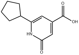 6-cyclopentyl-2-oxo-1,2-dihydropyridine-4-carboxylic acid Struktur