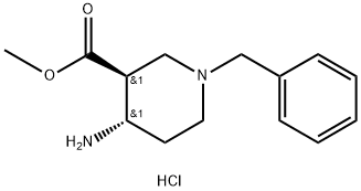 trans-methyl 4-amino-1-benzylpiperidine-3-carboxylate HCl Struktur