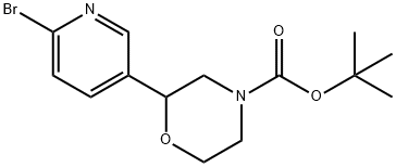 TERT-BUTYL 2-(6-BROMOPYRIDIN-3-YL)MORPHOLINE-4-CARBOXYLATE Struktur