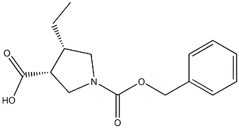 (3R,4S)-1-[(benzyloxy)carbonyl]-4-ethylpyrrolidine-3-carboxylic acid