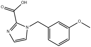 1-[(3-Methoxyphenyl)methyl]-1H-imidazole-2-carboxylic acid Struktur