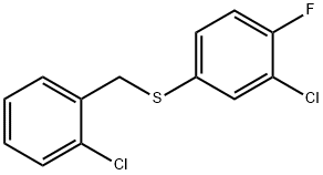 (3-CHLORO-4-FLUOROPHENYL)(2-CHLOROBENZYL)SULFANE Struktur