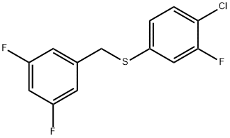 (4-CHLORO-3-FLUOROPHENYL)(3,5-DIFLUOROBENZYL)SULFANE Struktur