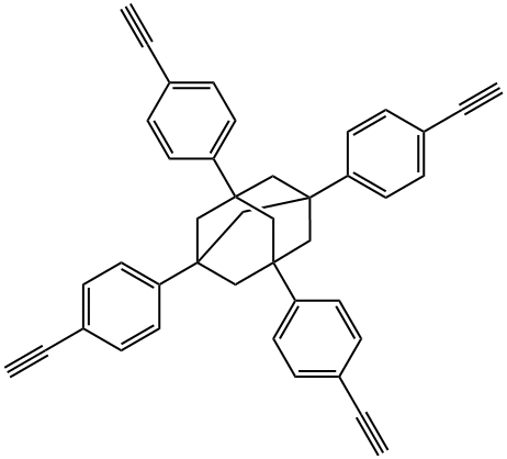 1,3,5,7-tetrakis(4-ethinylphenyl)adamantane Struktur