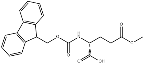 (R)-2-((((9H-Fluoren-9-yl)methoxy)carbonyl)amino)-5-methoxy-5-oxopentanoic acid Struktur