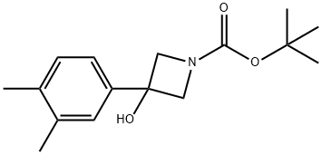 TERT-BUTYL 3-(3,4-DIMETHYLPHENYL)-3-HYDROXYAZETIDINE-1-CARBOXYLATE Struktur