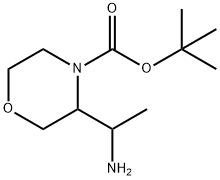 TERT-BUTYL 3-(1-AMINOETHYL)MORPHOLINE-4-CARBOXYLATE Struktur