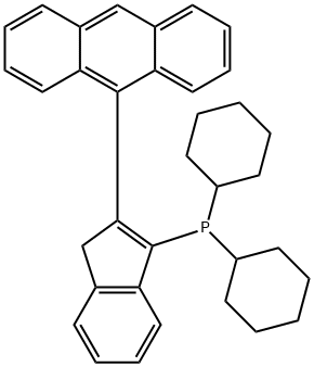 (2-(anthracen-9-yl)-1H-inden-3-yl)dicyclohexylphosphane Struktur