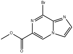 8-Bromo-imidazo[1,2-a]pyrazine-6-carboxylic acid methyl ester Struktur