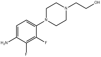 2-(4-(4-amino-2,3-difluorophenyl)piperazin-1-yl)ethanol Struktur