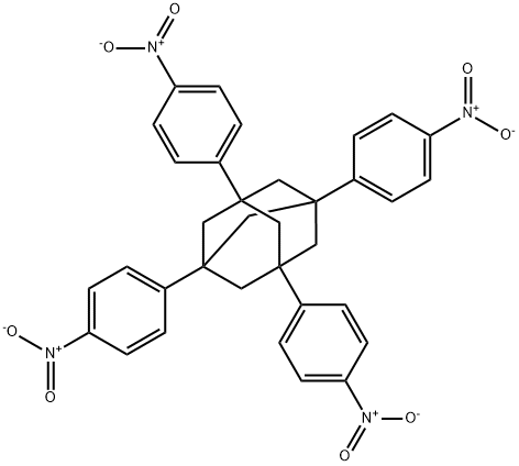 1,3,5,7-Tetrakis(p-nitrophenyl)adamantane Struktur