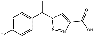 1-[1-(4-Fluoro-phenyl)-ethyl]-1H-[1,2,3]triazole-4-carboxylic acid Struktur