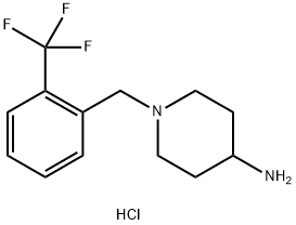 1-[2-(Trifluoromethyl)benzyl]piperidin-4-amine dihydrochloride Struktur