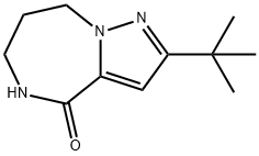 2-tert-butyl-5,6,7,8-tetrahydropyrazolo[1,5-a][1,4]diazepin-4-one Struktur