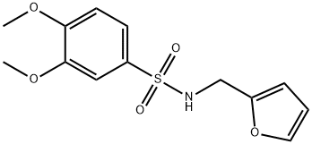 N-(furan-2-ylmethyl)-3,4-dimethoxybenzenesulfonamide Struktur