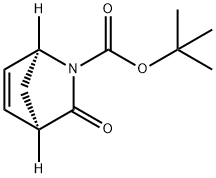 (1S,4R)-tert-butyl 3-oxo-2-azabicyclo[2.2.1]hept-5-ene-2-carboxylate Struktur