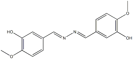 3,3'-[1,2-hydrazinediylidenedi(methylylidene)]bis(6-methoxyphenol) Struktur