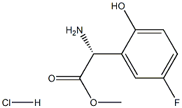 (R)-Methyl 2-amino-2-(5-fluoro-2-hydroxyphenyl)acetate hydrochloride Struktur