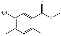 5-Amino-2-iodo-4-methyl-benzoic acid methyl ester Struktur