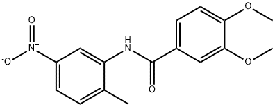 3,4-dimethoxy-N-(2-methyl-5-nitrophenyl)benzamide Struktur