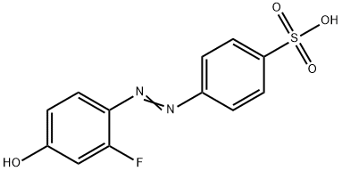 4-(2-Fluoro-4-hydroxy-phenylazo)-benzenesulfonic acid Struktur