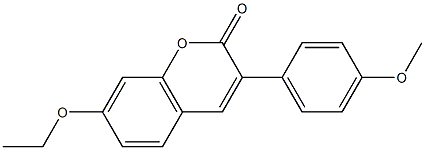 7-ethoxy-3-(4-methoxyphenyl)chromen-2-one Struktur