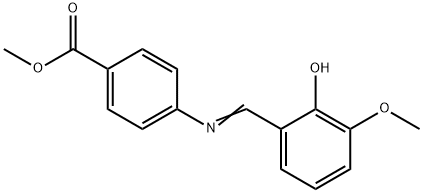 methyl 4-[(2-hydroxy-3-methoxybenzylidene)amino]benzoate Struktur