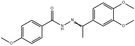 N'-[(1Z)-1-(3,4-dimethoxyphenyl)ethylidene]-4-methoxybenzohydrazide Struktur