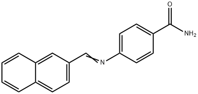 4-[(2-naphthylmethylene)amino]benzamide Struktur