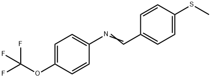 N-[4-(methylsulfanyl)benzylidene]-4-(trifluoromethoxy)aniline Struktur