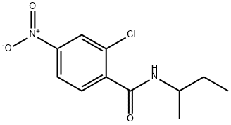 N-butan-2-yl-2-chloro-4-nitrobenzamide Struktur