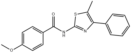 4-methoxy-N-(5-methyl-4-phenylthiazol-2-yl)benzamide Struktur