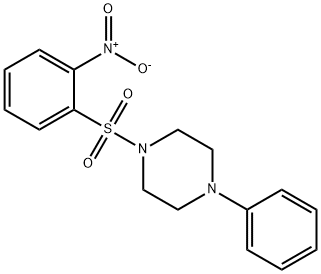 1-(2-nitrophenyl)sulfonyl-4-phenylpiperazine Struktur