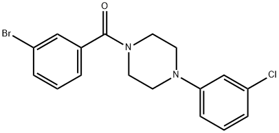 (3-bromophenyl)-[4-(3-chlorophenyl)piperazin-1-yl]methanone Struktur