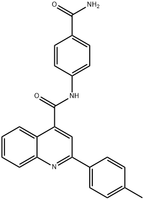 N-(4-carbamoylphenyl)-2-(4-methylphenyl)quinoline-4-carboxamide Struktur