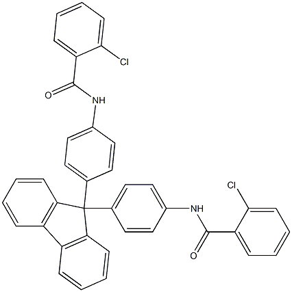 N,N'-[9H-fluorene-9,9-diylbis(4,1-phenylene)]bis(2-chlorobenzamide) Struktur