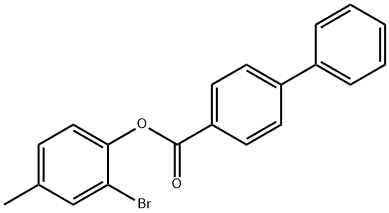 2-bromo-4-methylphenyl 4-biphenylcarboxylate Struktur