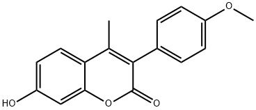 7-hydroxy-3-(4-methoxyphenyl)-4-methyl-chromen-2-one Struktur