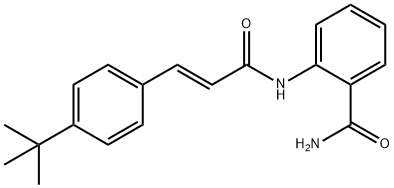 2-[[(E)-3-(4-tert-butylphenyl)prop-2-enoyl]amino]benzamide Struktur