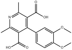 4-(3,4-Dimethoxy-phenyl)-2,6-dimethyl-pyridine-3,5-dicarboxylic acid Struktur