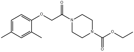 ethyl 4-[(2,4-dimethylphenoxy)acetyl]-1-piperazinecarboxylate Struktur