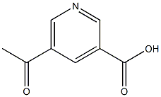 3-Pyridinecarboxylic acid, 5-acetyl- Struktur