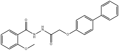 N'-[(4-biphenylyloxy)acetyl]-2-methoxybenzohydrazide Struktur